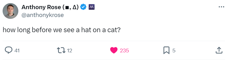 Anthony's tweet Anthony's tweet